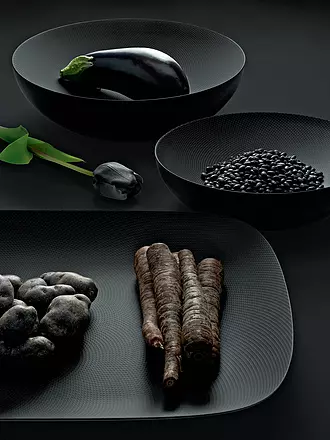 ALESSI | Schale Double Stahl 25cm Schwarz | 